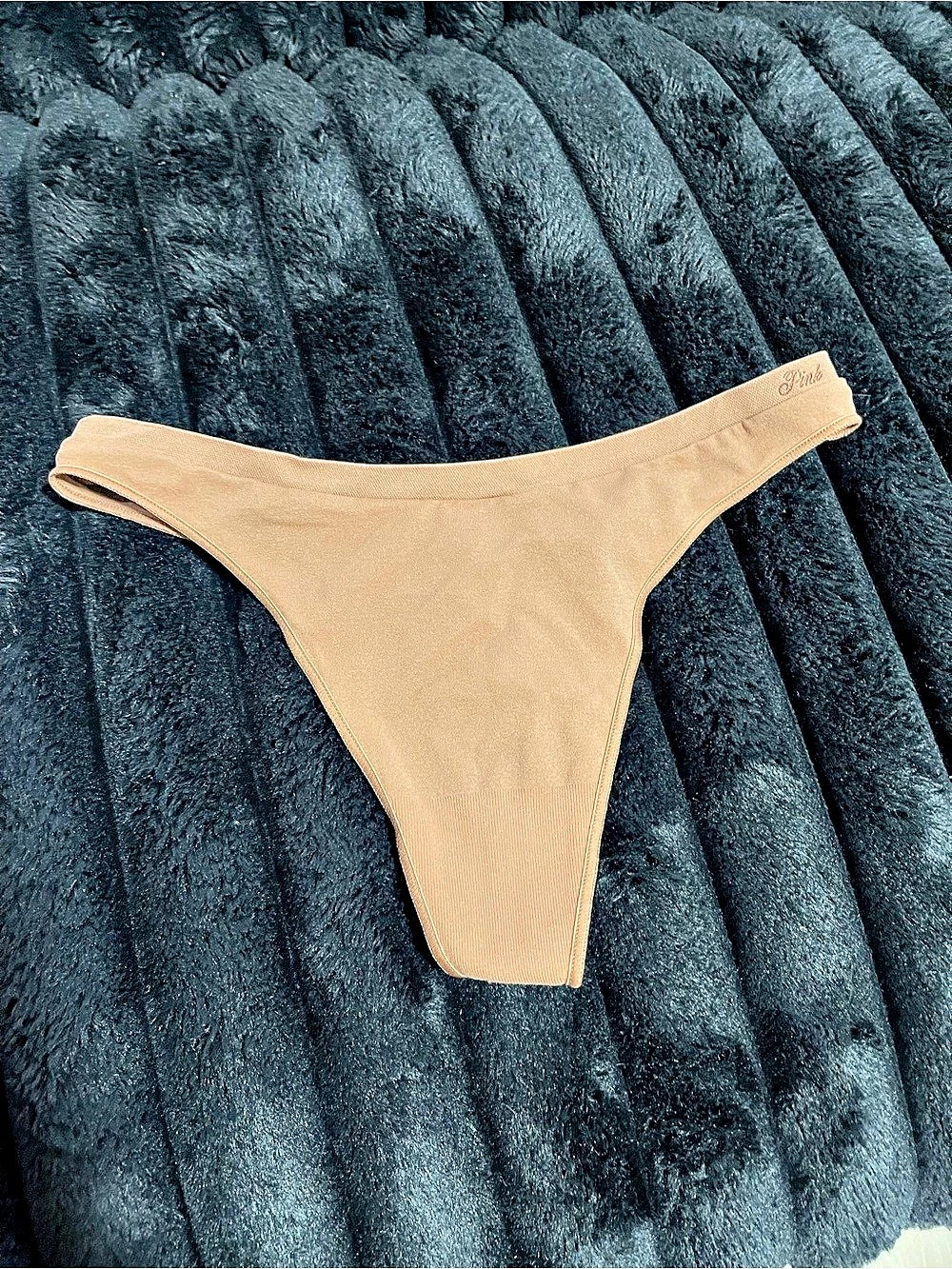 PINK Thong in Brown